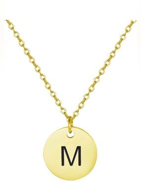 NWT Sereny Soulmate Gold Initial 'M' Pendant Necklace - Letter Charm w/box